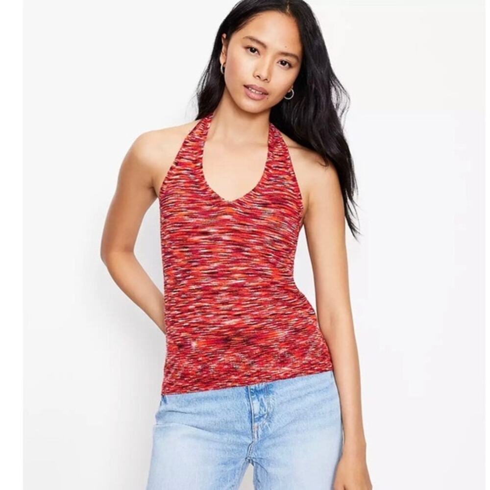 Loft Halter Sweater Tank Top Tie Halter Neck